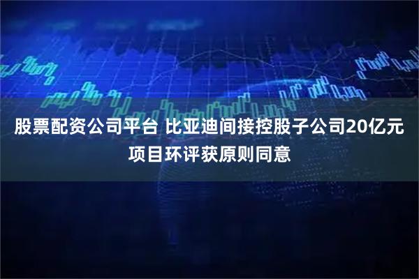 股票配资公司平台 比亚迪间接控股子公司20亿元项目环评获原则同意